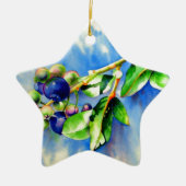 Blaubeeren Keramik Ornament (Vorne)