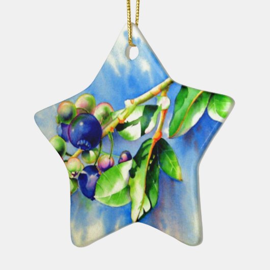 Blaubeeren Keramik Ornament (Links)