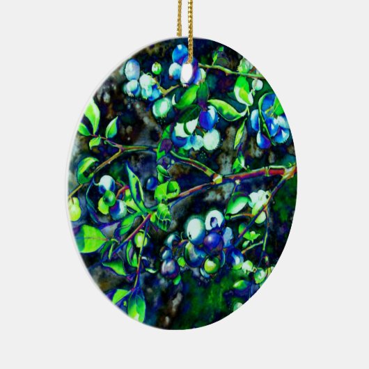 Blaubeeren Keramik Ornament (Rechts)