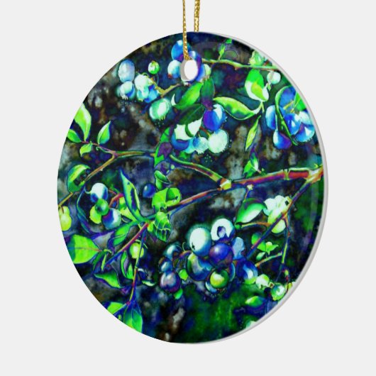 Blaubeeren Keramik Ornament (Links)