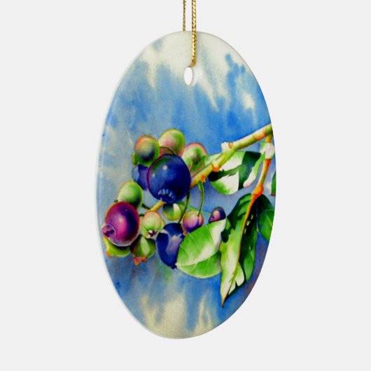 Blaubeeren Keramik Ornament (Rechts)