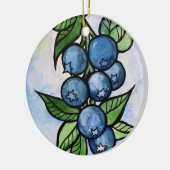 Blaubeeren Keramik Ornament (Links)
