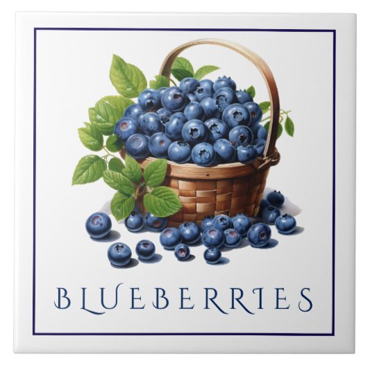 Blaubeeren-Keramikfliese Fliese (Vorderseite)