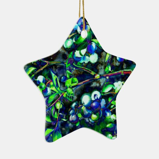 Blaubeeren Keramikornament (Rechts)