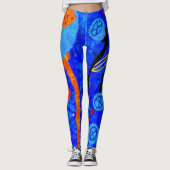 Blaubeeren Kirschen Leggings (Vorderseite)