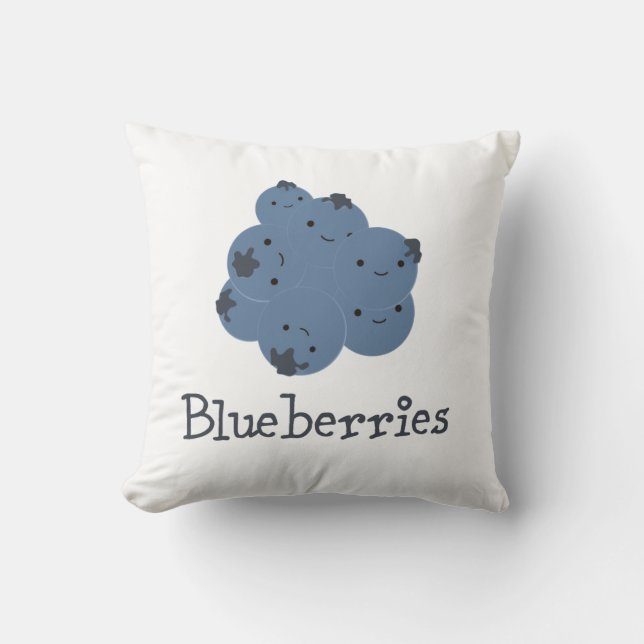 Blaubeeren Kissen (Vorderseite)