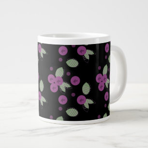 Blaubeeren Konfetti Früchte und Punkte Jumbo-Tasse