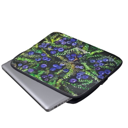 Blaubeeren Laptopschutzhülle (Vorne Knopf)
