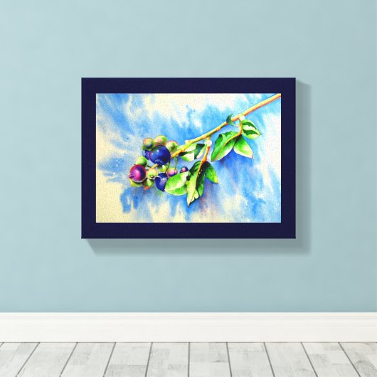 Blaubeeren Leinwanddruck (Insitu (Holzboden))