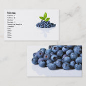 Blaubeeren mit grünem Blätter Visitenkarte (Vorne/Hinten)