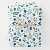 Blaubeeren mit Muster für grüne Blätter (Beispiel)