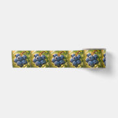 Blaubeeren mit Regentropfen Satinband (Vorderseite)
