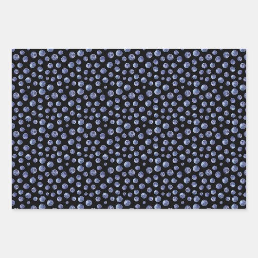 Blaubeeren-Muster Geschenkpapier Set (Vorderseite 2)