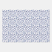Blaubeeren-Muster in personalisierten Wasserfarben Geschenkpapier Set (Vorderseite)