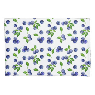 Blaubeeren Muster Wasserfarbe Vintage Süße Beere Kissenbezug