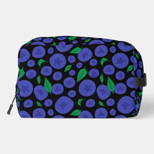 Blaubeeren Nahtloses Muster Waschbeutel (Rückseite)