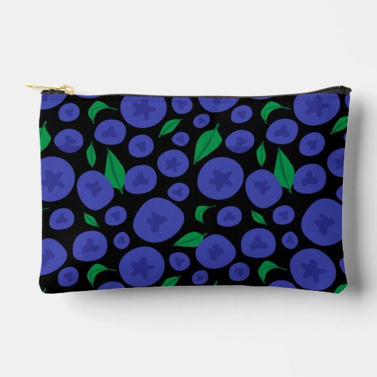 Blaubeeren Nahtloses Muster Zubehörtasche (Vorderseite)