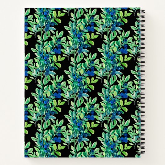 Blaubeeren Notizblock (Rückseite)