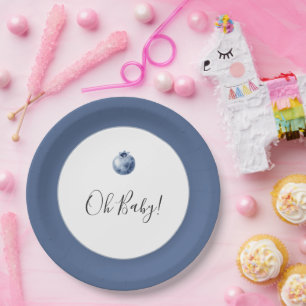 Blaubeeren Obst Baby Shower Pappteller