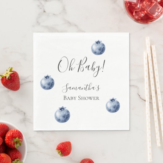 Blaubeeren Obst Baby Shower  Serviette (Beispiel)