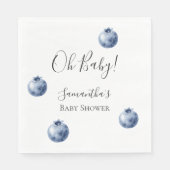 Blaubeeren Obst Baby Shower  Serviette (Vorderseite)