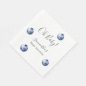 Blaubeeren Obst Baby Shower  Serviette (Ecke)