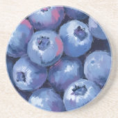 Blaubeeren | Obst Wasserfarbe Gemalt Getränkeuntersetzer (Vorne)