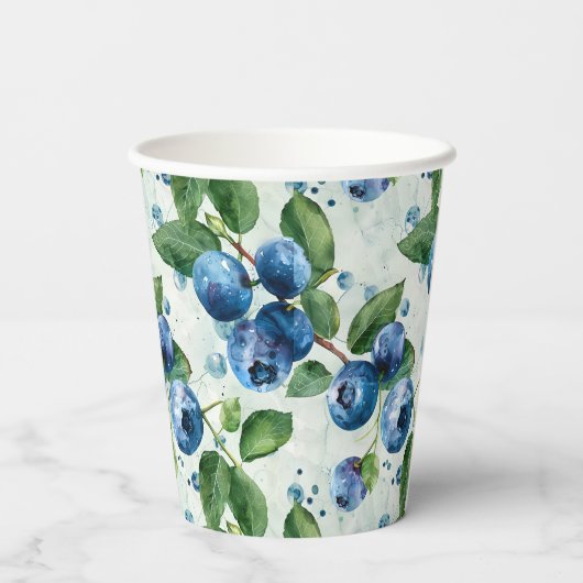 Blaubeeren Pappbecher (Rückseite)