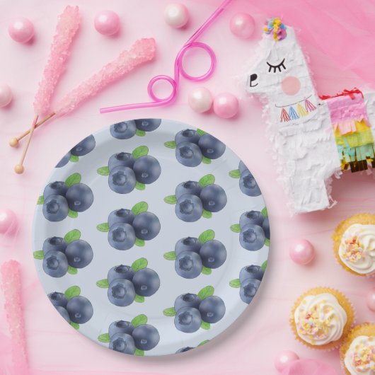 Blaubeeren Pappteller (Party)