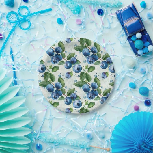Blaubeeren Pappteller (Party)