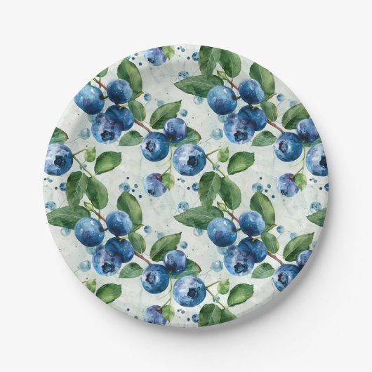Blaubeeren Pappteller (Vorderseite)