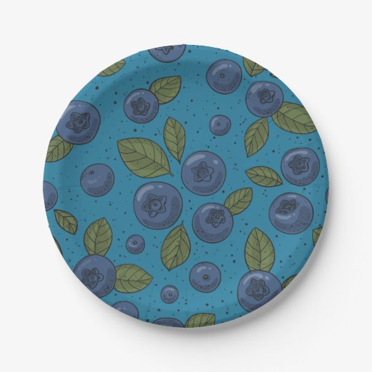 Blaubeeren Pappteller (Vorderseite)