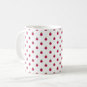 Blaubeeren-Polka-Dosen-Tasse Kaffeetasse (Vorderseite Links)