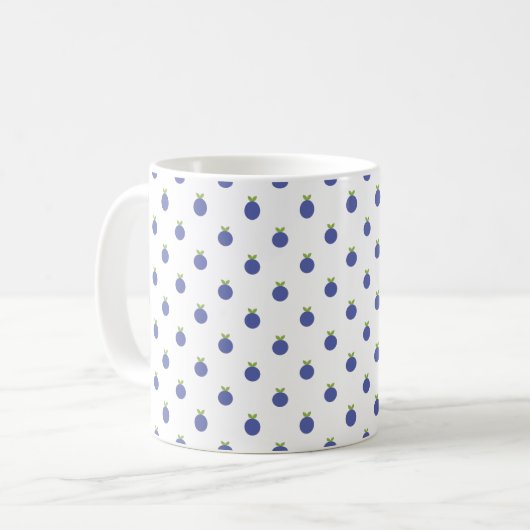 Blaubeeren-Polka Kaffeetasse (Vorderseite Links)