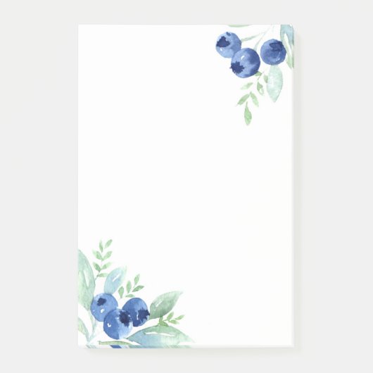 Blaubeeren Post-it Klebezettel (Vorderseite)
