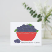 Blaubeeren Postkarte (Stehend Vorderseite)