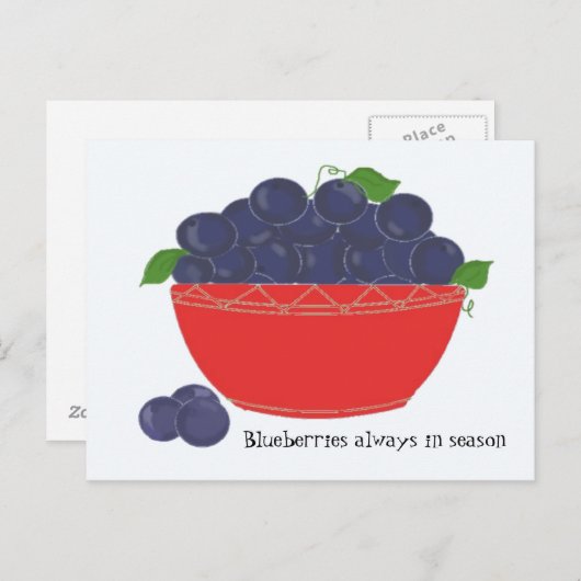 Blaubeeren Postkarte (Vorne/Hinten)