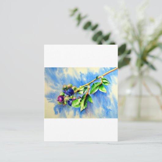 Blaubeeren Postkarte (Stehend Vorderseite)