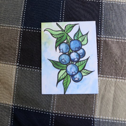 Blaubeeren Postkarte