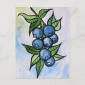 Blaubeeren Postkarte (Vorderseite)