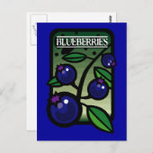 Blaubeeren Postkarte (Vorne/Hinten)