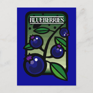 Blaubeeren Postkarte
