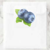 Blaubeeren Quadratischer Aufkleber (Tasche)