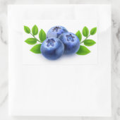 Blaubeeren Rechteckiger Aufkleber (Tasche)