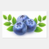 Blaubeeren Rechteckiger Aufkleber (Vorderseite)