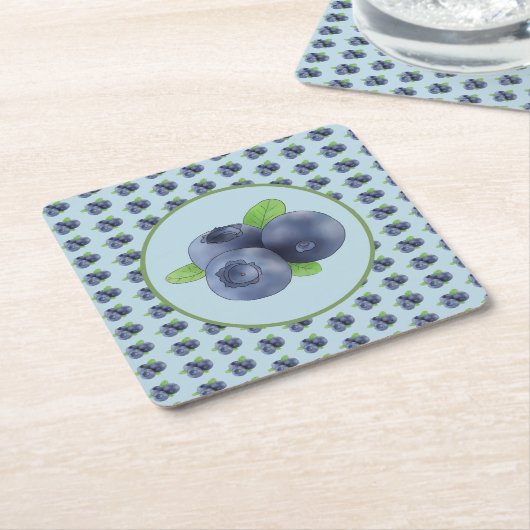 Blaubeeren rechteckiger pappuntersetzer (angewinkelt)