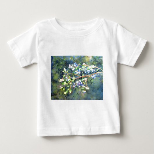 Blaubeeren, romantische Früchte Aquarellmalerei Baby T-shirt (Vorderseite)