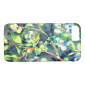 Blaubeeren, romantische Früchte Aquarellmalerei Case-Mate iPhone Hülle (Rückseite (Horizontal))