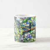 Blaubeeren, romantische Früchte Aquarellmalerei Kaffeetasse (Mittel)