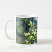 Blaubeeren, romantische Früchte Aquarellmalerei Kaffeetasse (Links)